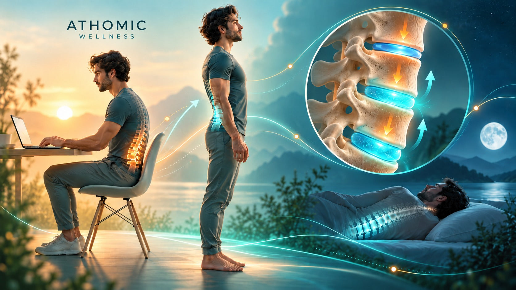 Disques intervertébraux : posture, pression discale et santé du dos