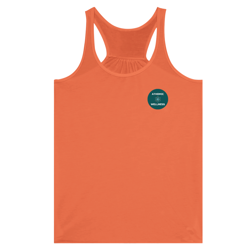 Débardeur de couleur corail pour femme avec logo Athomic Wellness