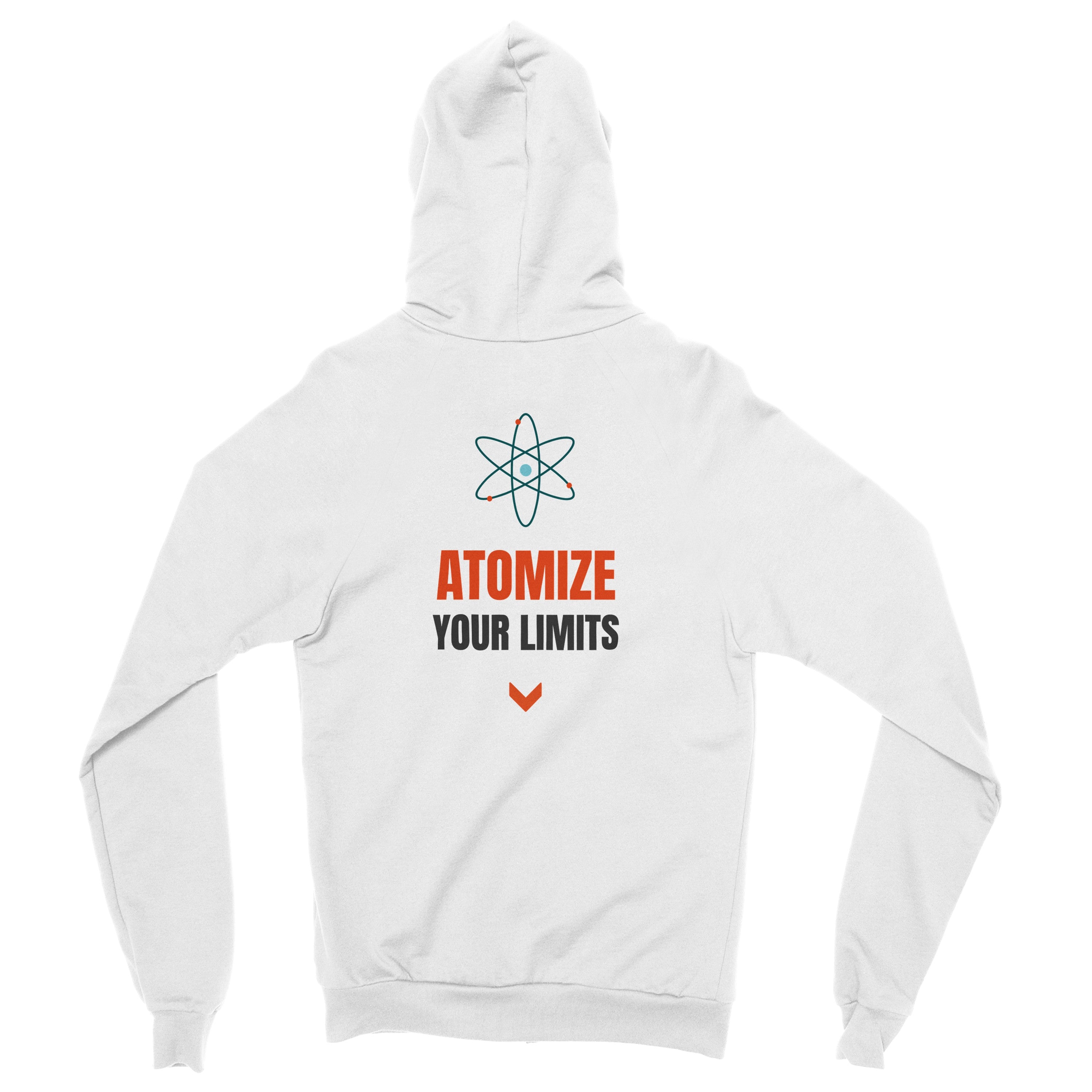 Hoodie Atomic Nova Athomic Wellness Atomize – White – vue dos