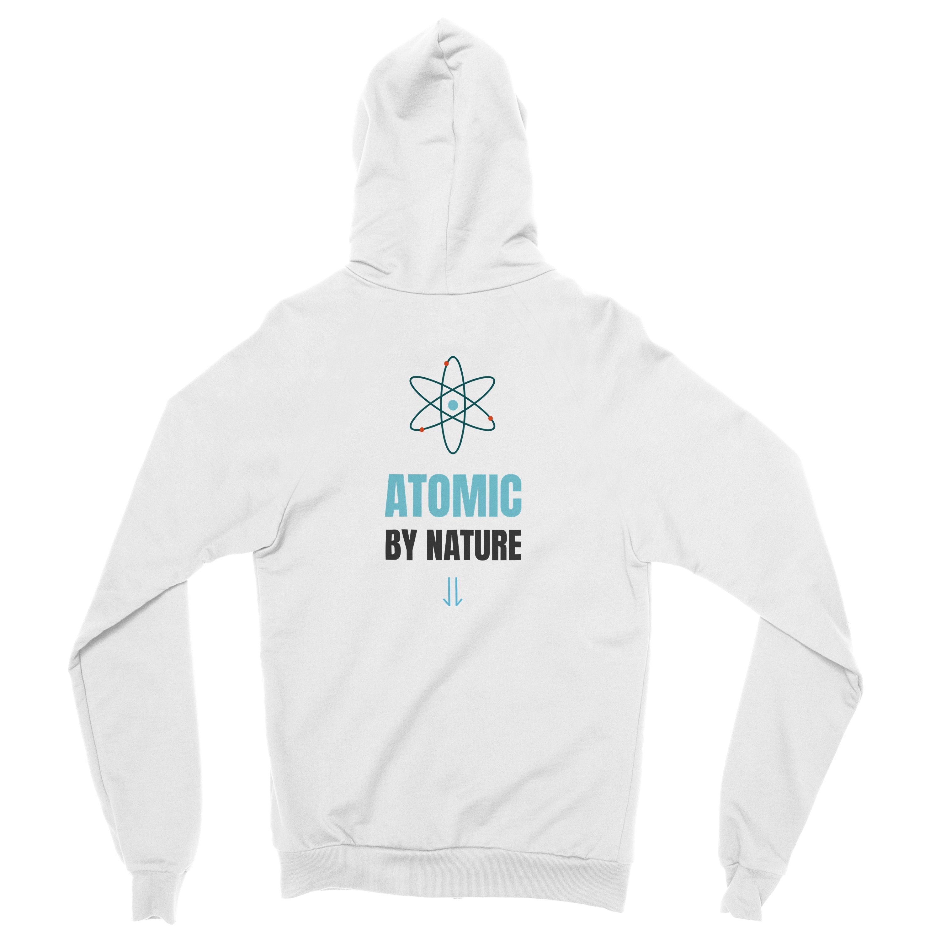 Hoodie Atomic Nova Athomic Wellness By Nature – White – vue dos