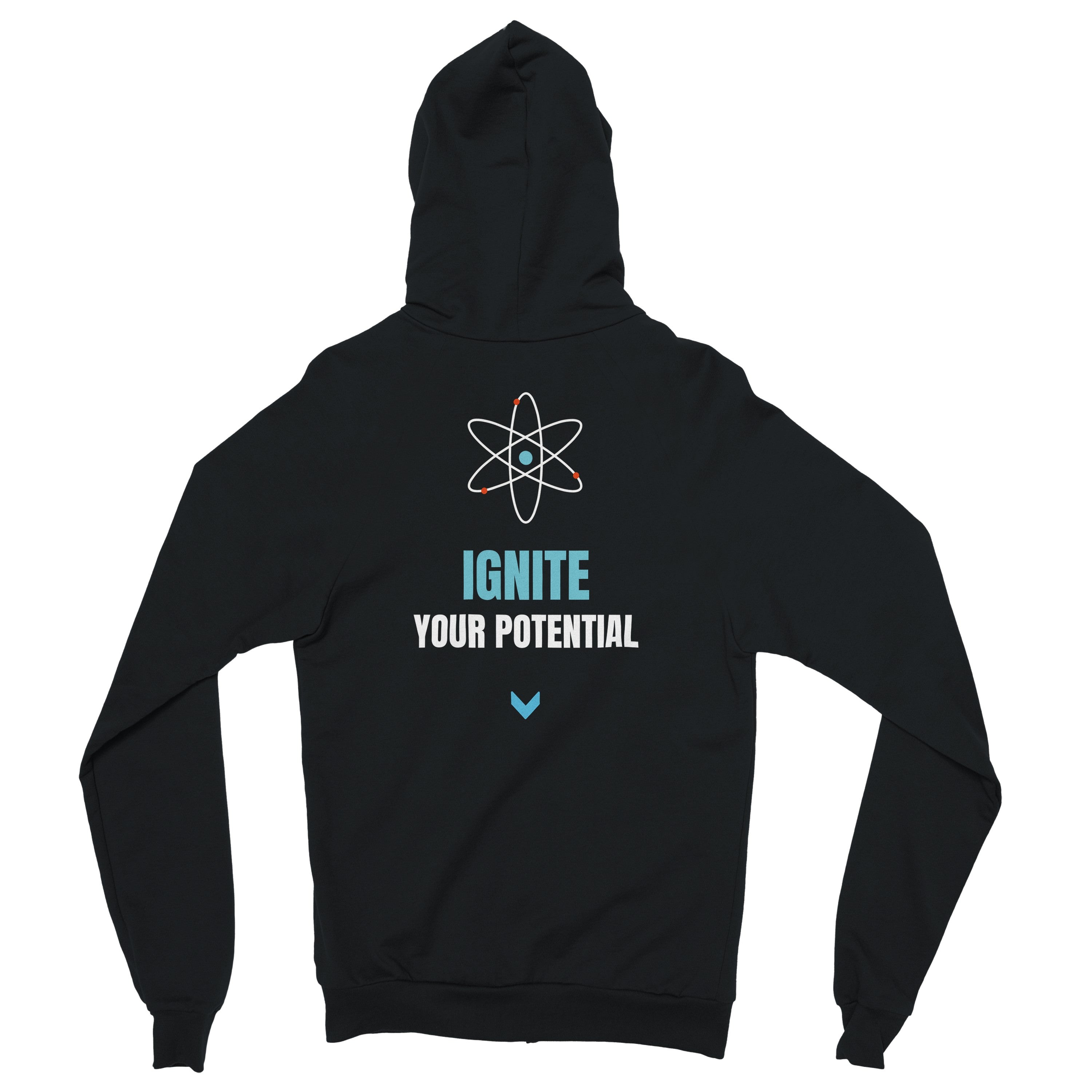 Hoodie Athomic Wellness Ignite – Black – vue dos