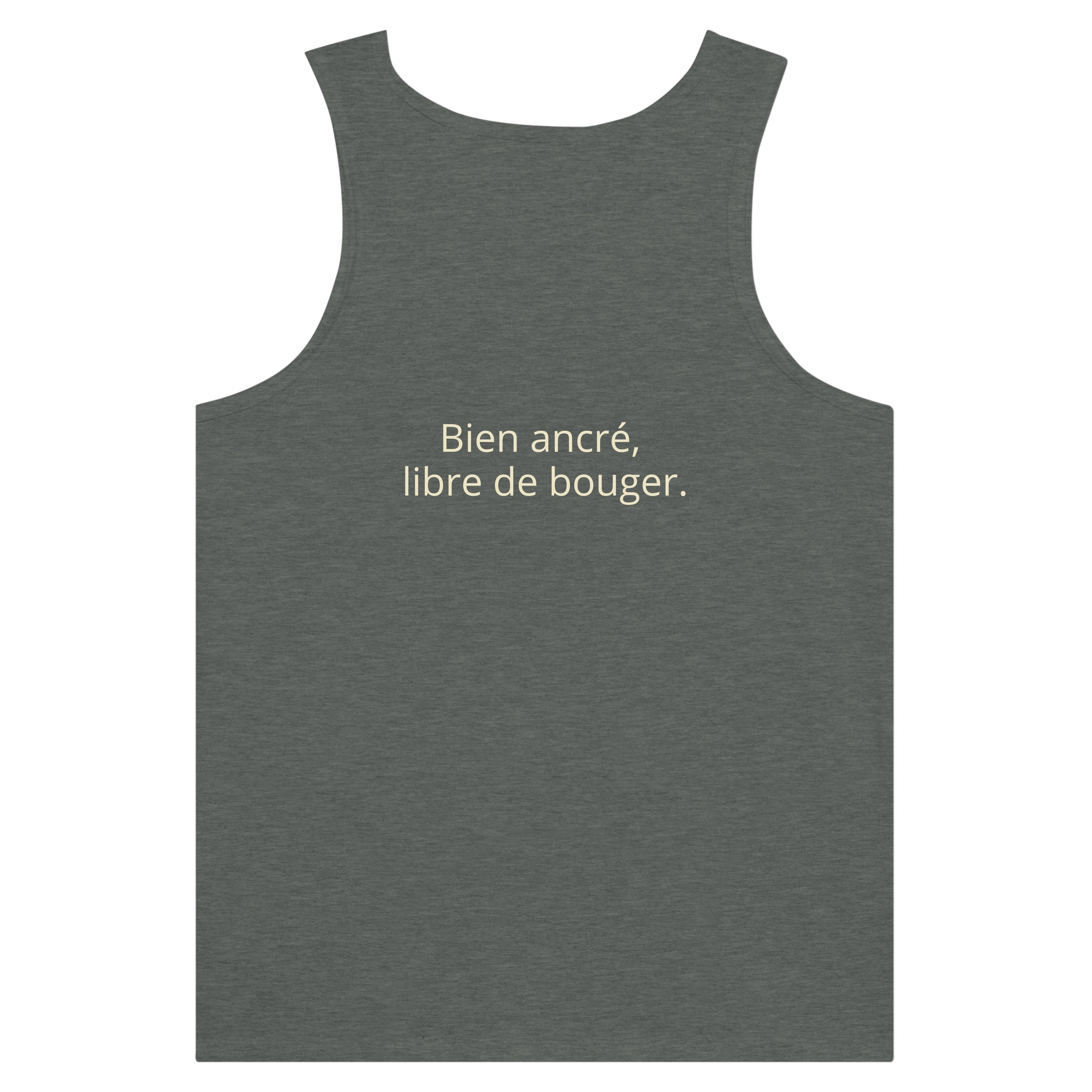 Débardeur Athomic Wellness Bien ancré, libre de bouger – Deep Heather – vue dos à plat