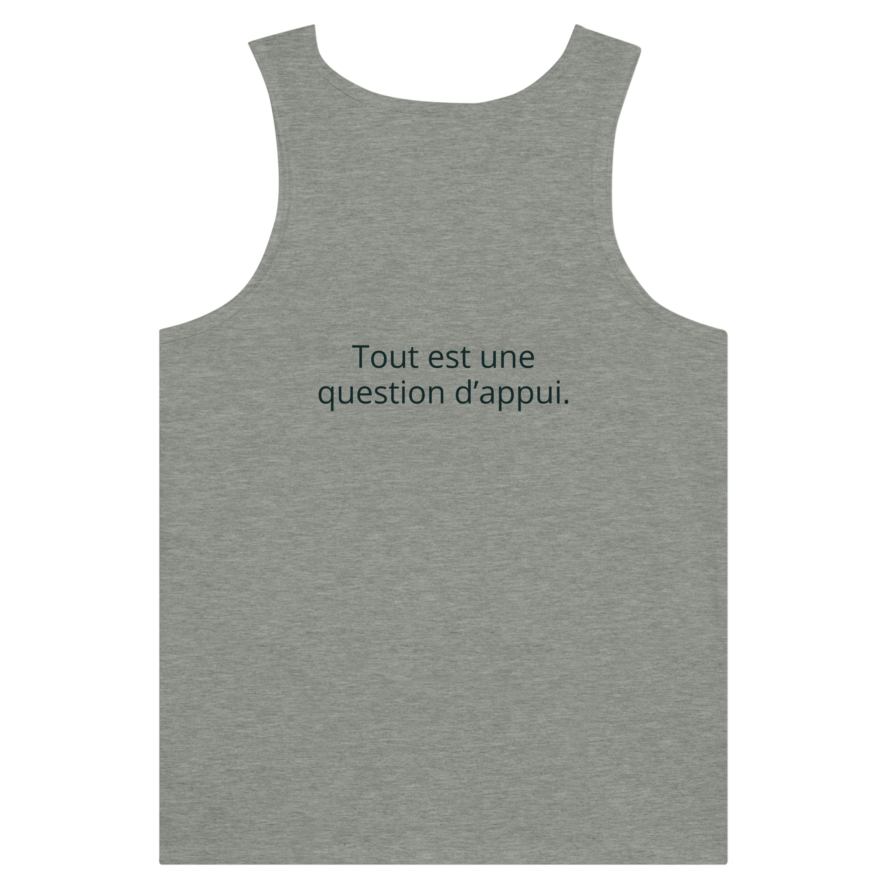 Débardeur Athomic Wellness Tout est une question d’appui – Athletic Heather – vue dos à plat