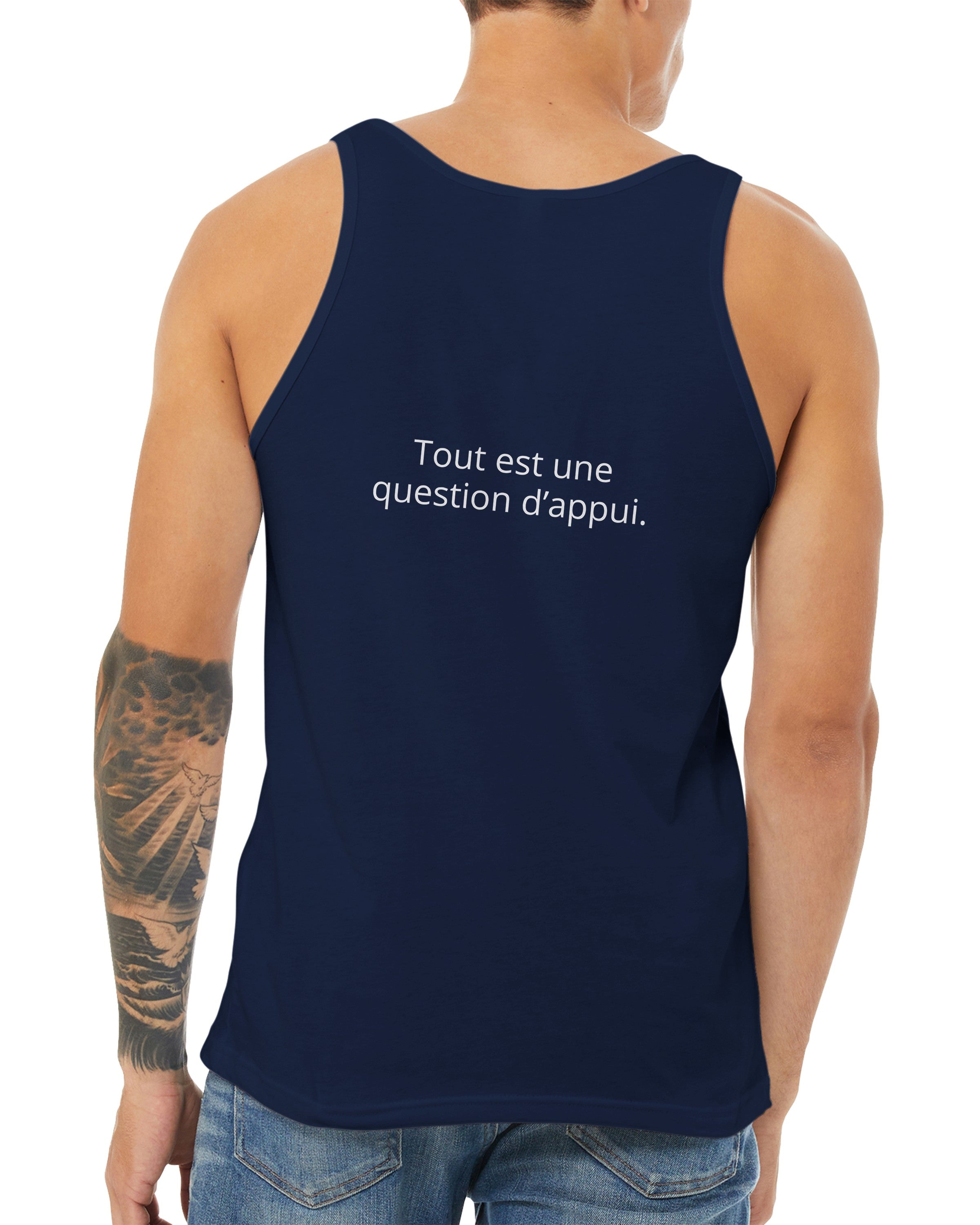 Débardeur Athomic Wellness Tout est une question d’appui – Navy – vue dos portée