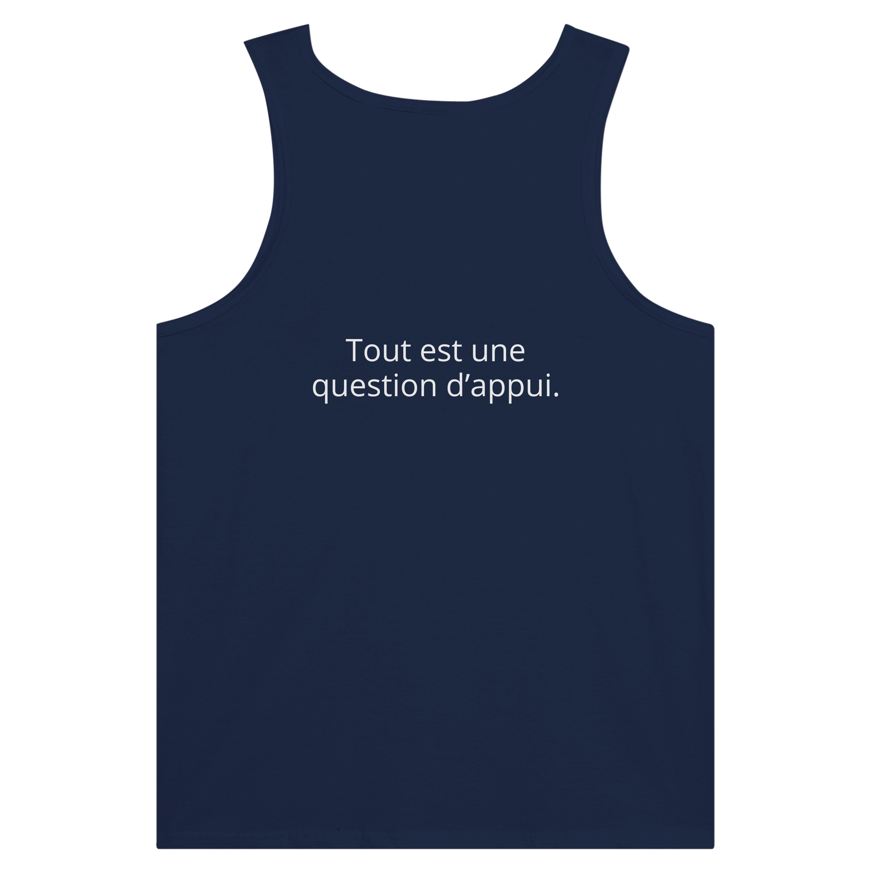 Débardeur Athomic Wellness Tout est une question d’appui – Navy – vue dos à plat