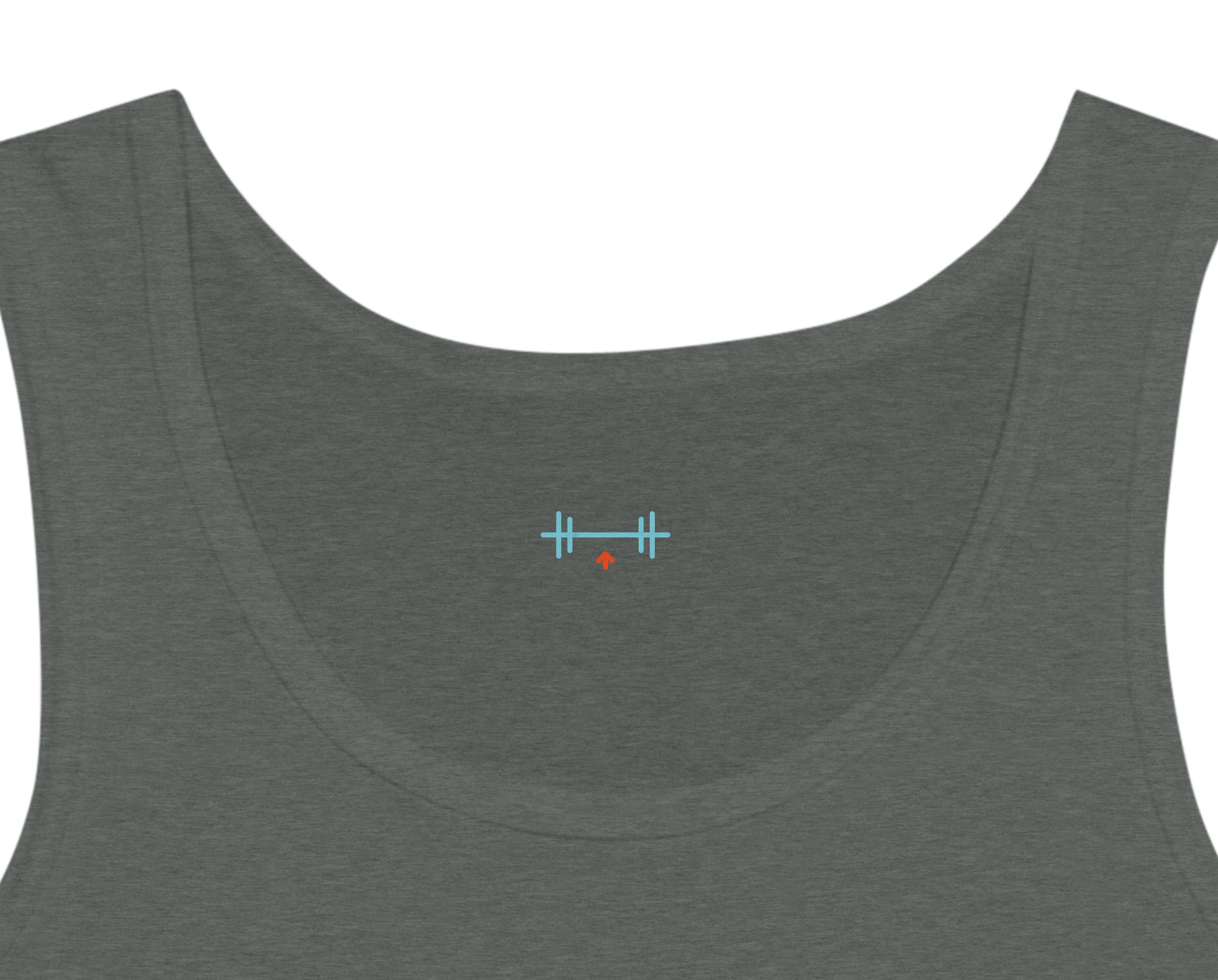 Débardeur Athomic Wellness La barre monte, l’ego redescend – Deep Heather – détail intérieur du col