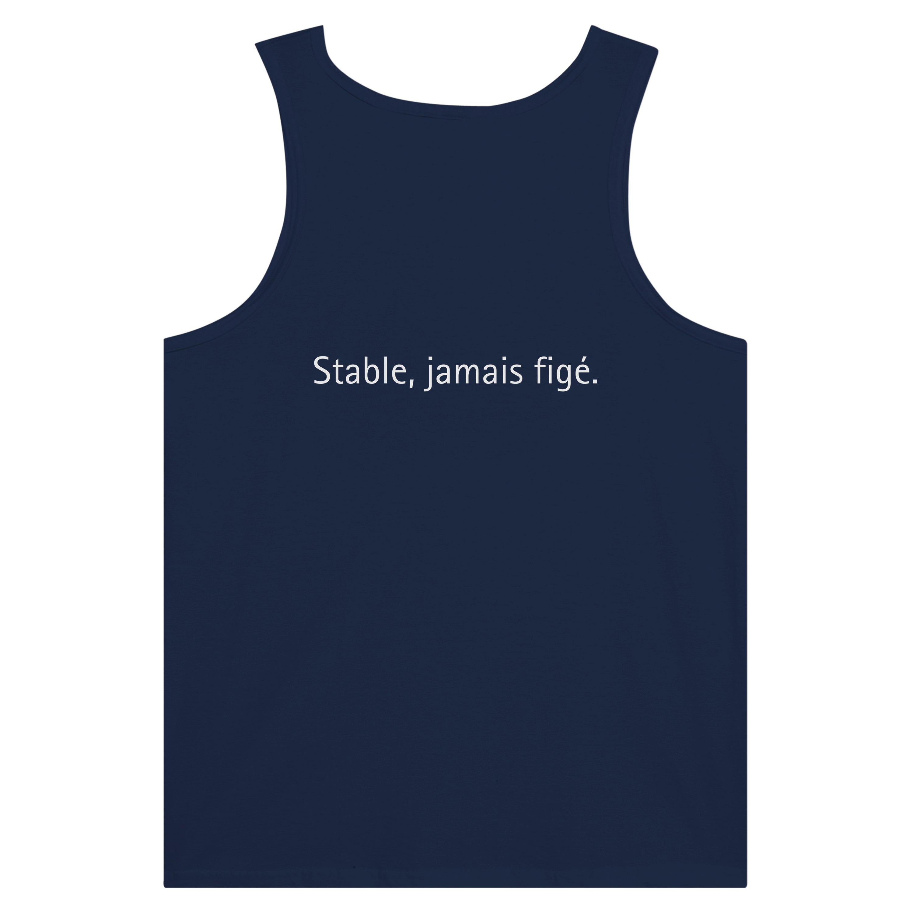 Débardeur Athomic Wellness Stable, jamais figé – Navy – vue dos à plat