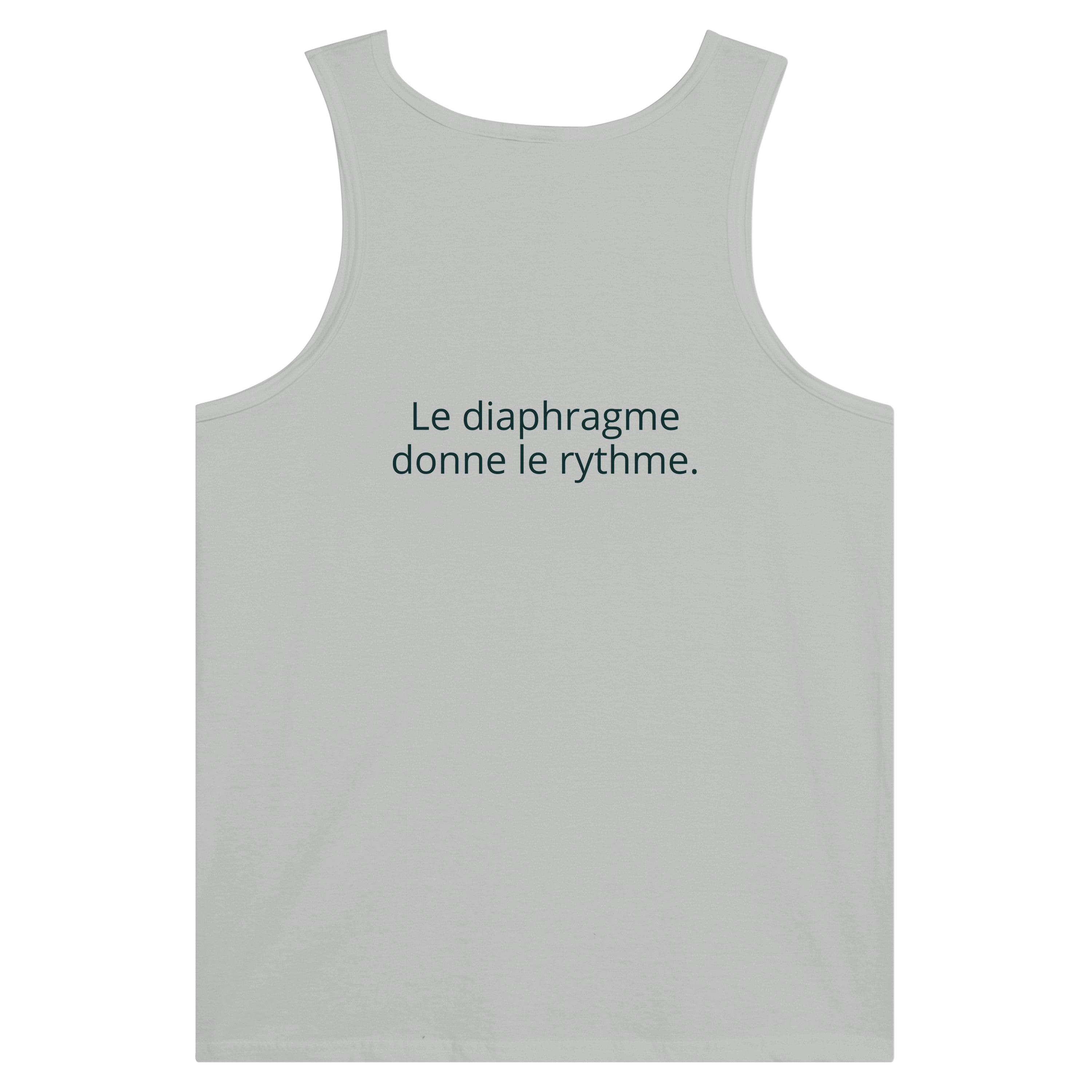 Débardeur Athomic Wellness Le diaphragme donne le rythme – Silver – vue dos à plat