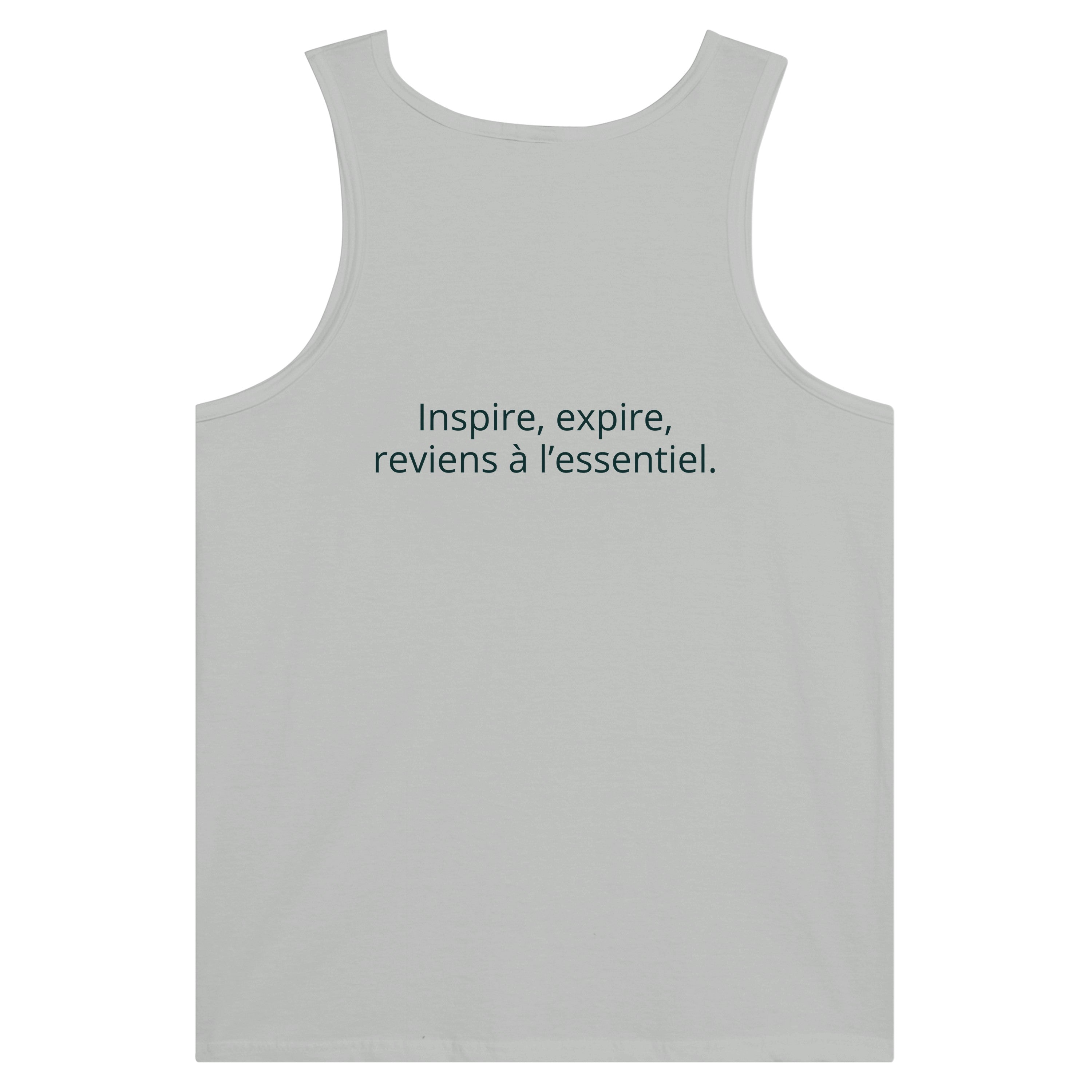 Débardeur Athomic Wellness Inspire, expire, reviens à l’essentiel – Silver – vue dos à plat